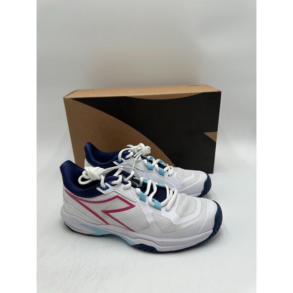 Diadora Mythos Blushield Vigore 2 NEW Women's Running Shoe Wht/Blu/ Pnk US Sze 7 - Picture 1 of 9